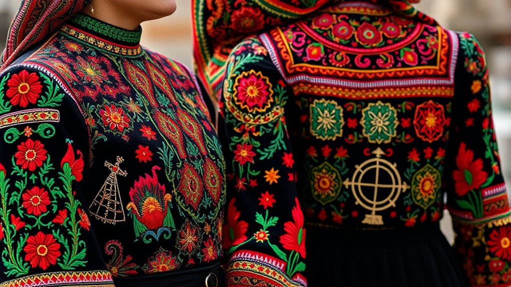sardinian knotted geometric embroidery