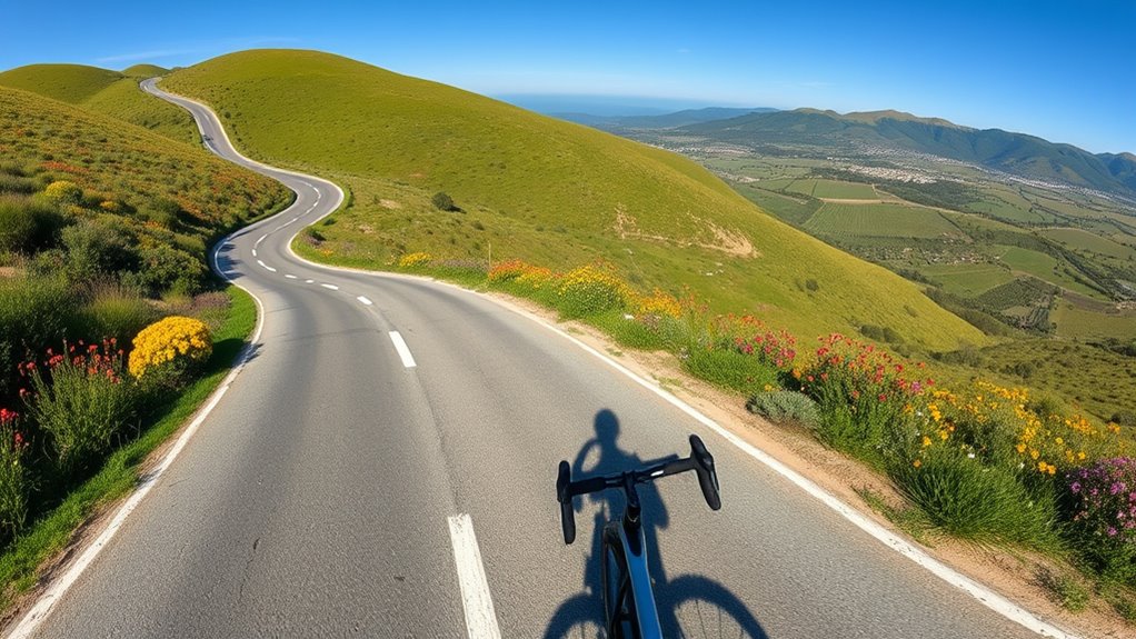 scenic varied cycling terrain