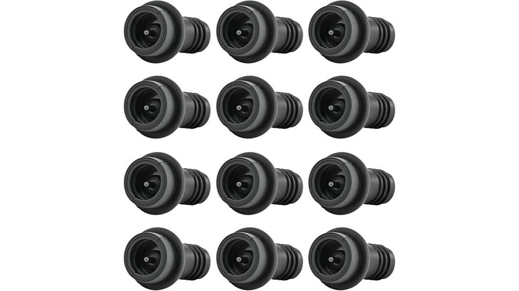 set of 12 silicone wine stoppers