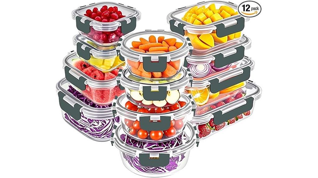 set of 24 glass containers