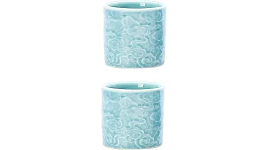 set of 2 or 4 ceramic espresso cups