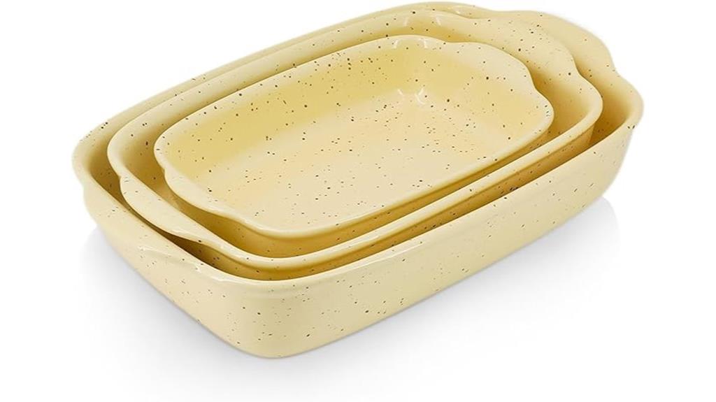 set of 3 ceramic bakeware