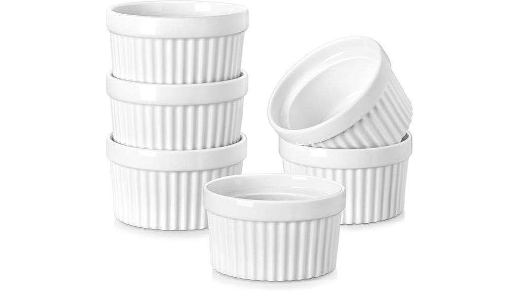 set of 6 ceramic ramekins