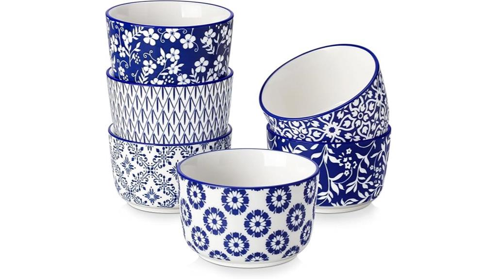 set of 6 ceramic ramekins
