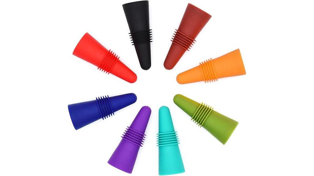 set of eight wine stoppers