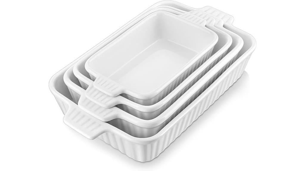 set of four ceramic dishes