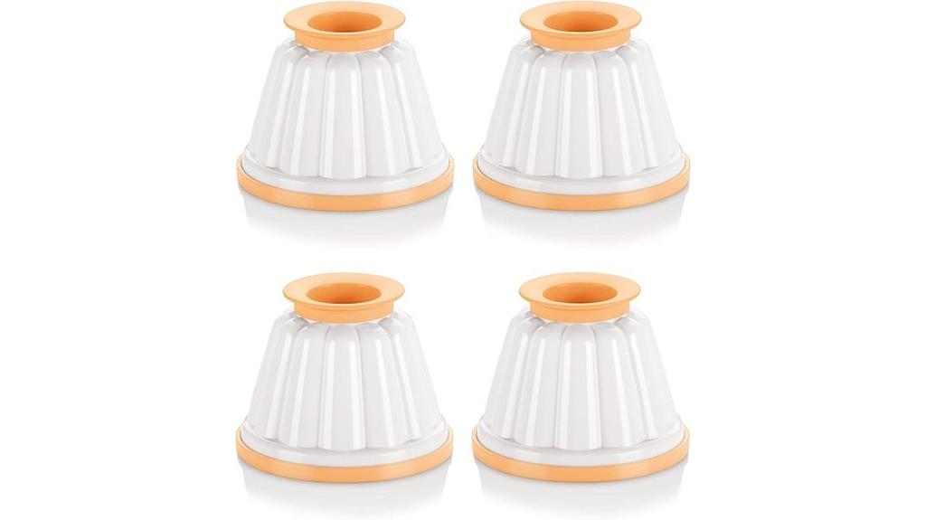 set of four pudding molds