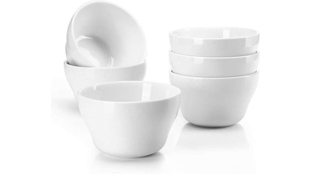 set of six porcelain cups