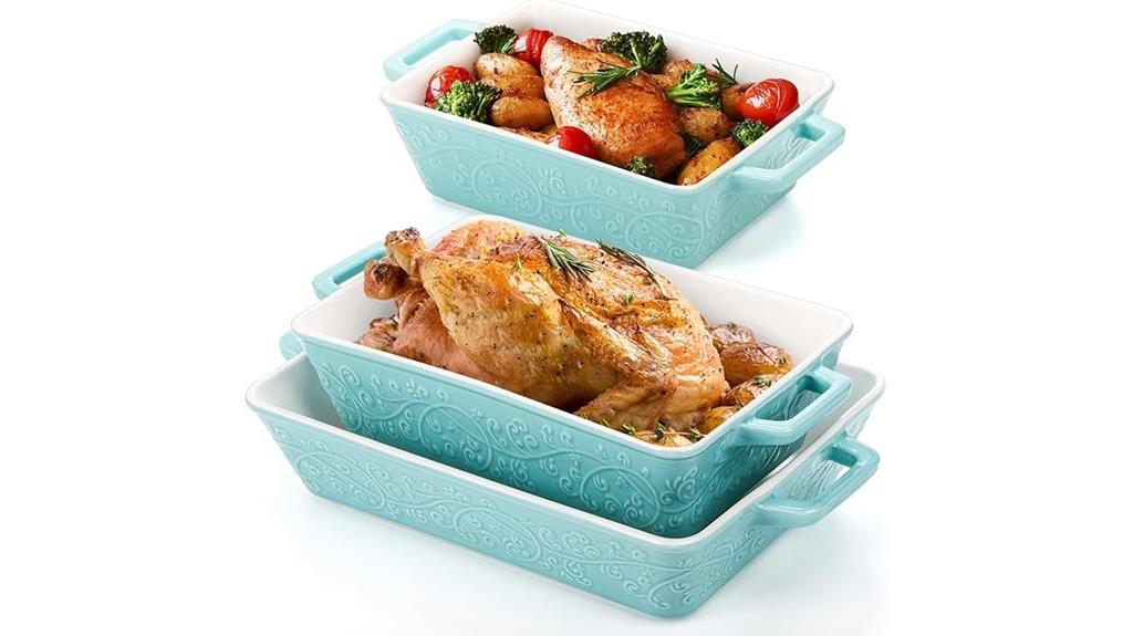 set of three ceramic dishes