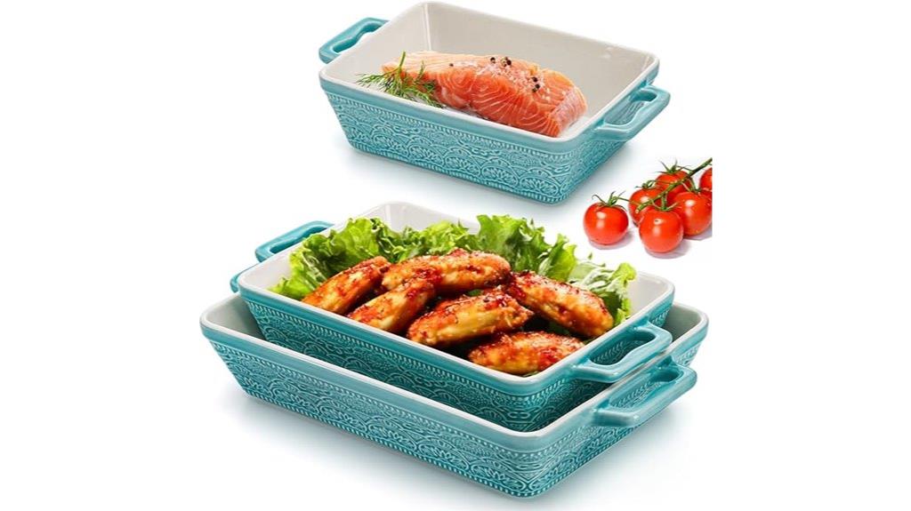 set of three ceramic dishes