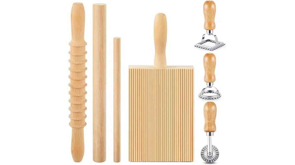 seven piece gnocchi tool set