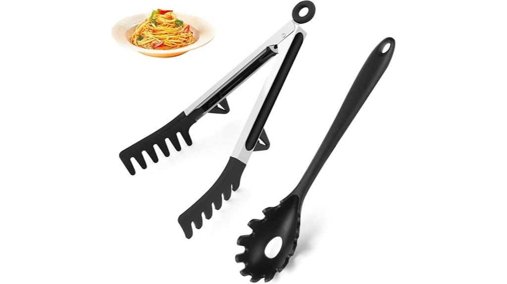 silicone pasta utensil set