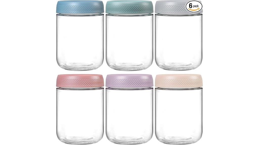 six pack glass containers
