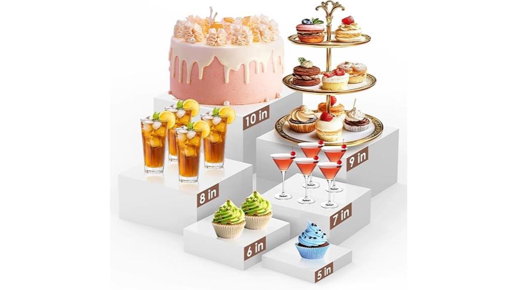 six unit table risers