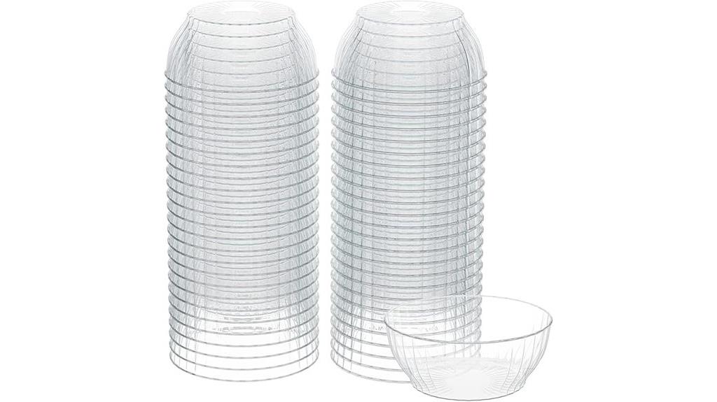 small clear plastic bowls
