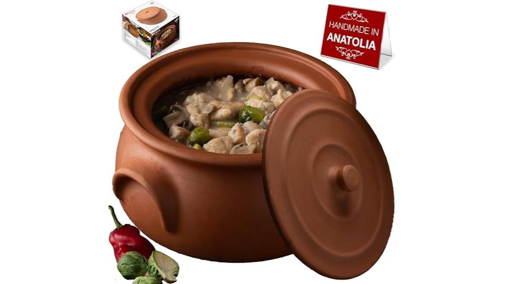 small handmade clay pot
