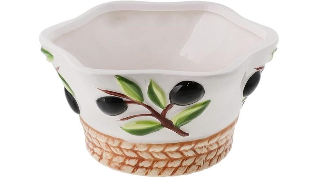 small olive salad bowl