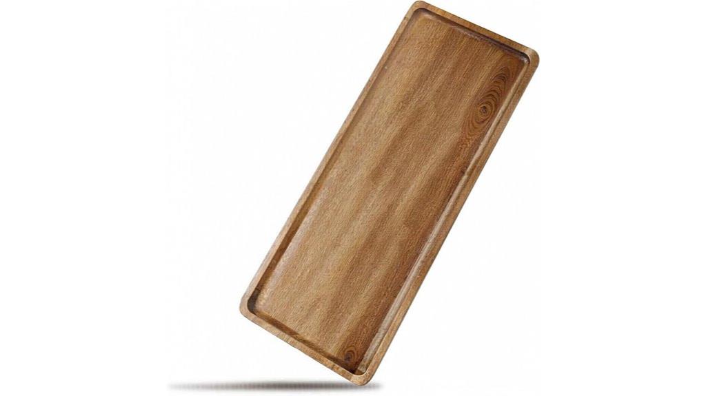 solid acacia serving tray