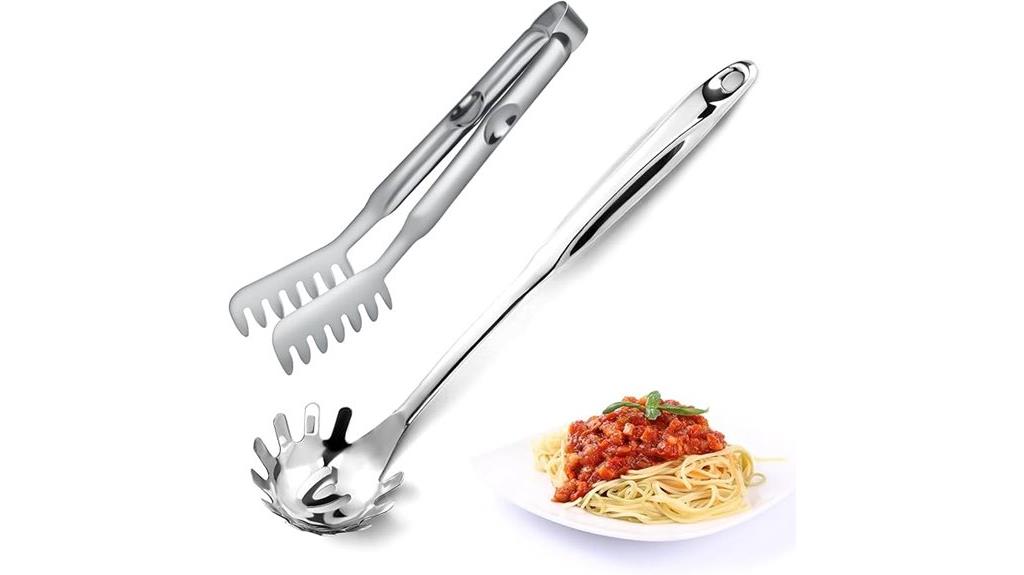 spaghetti spoon and tongs