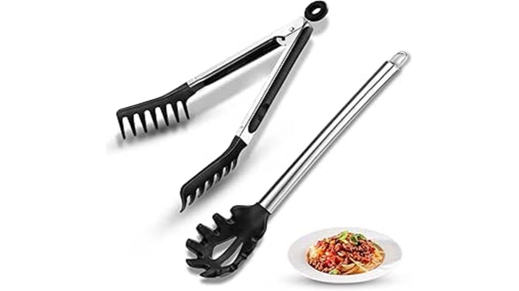 spaghetti spoon and tongs