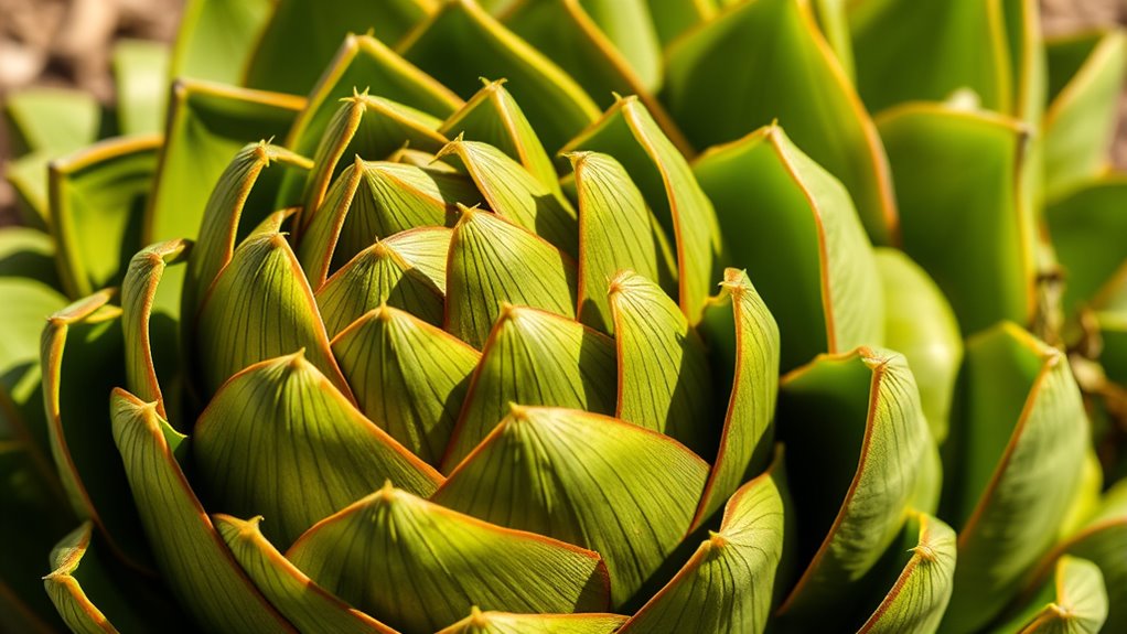spiny green conical head
