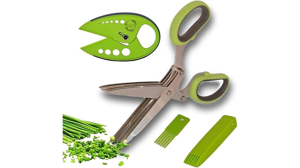 stainless steel 5 blade herb shears