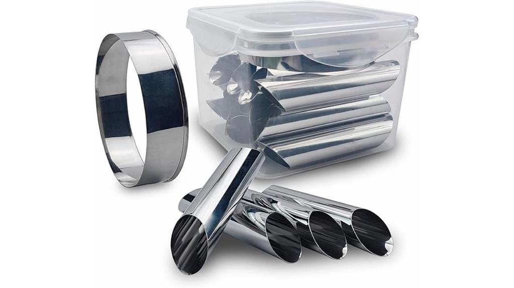 stainless steel cannoli molds