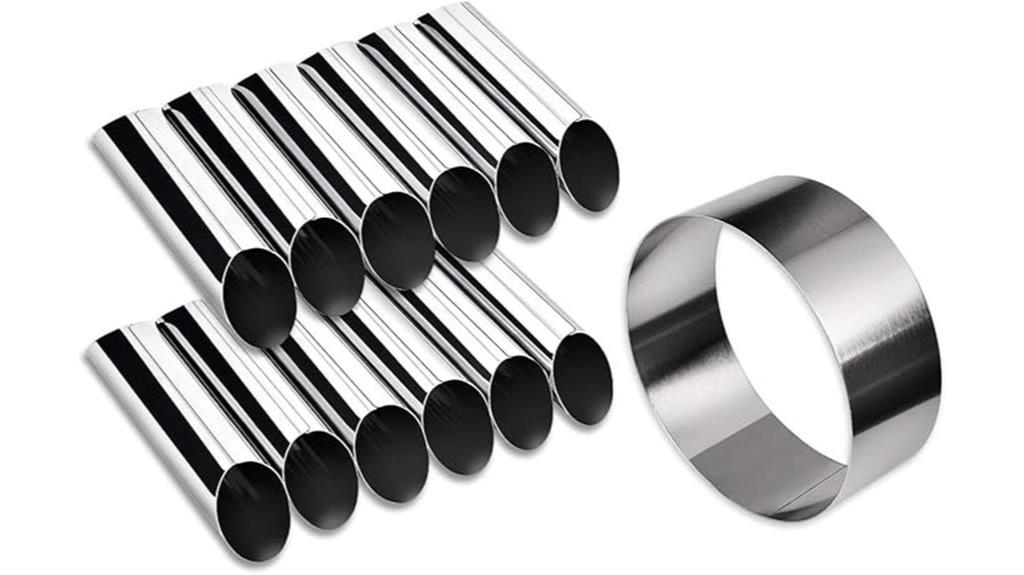 stainless steel cannoli molds