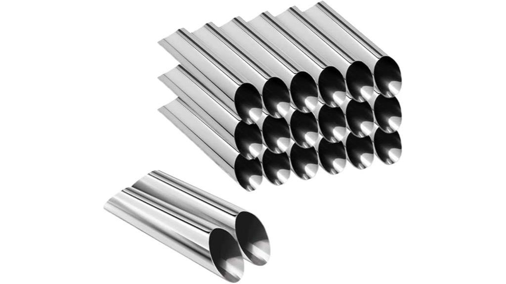 stainless steel cannoli molds