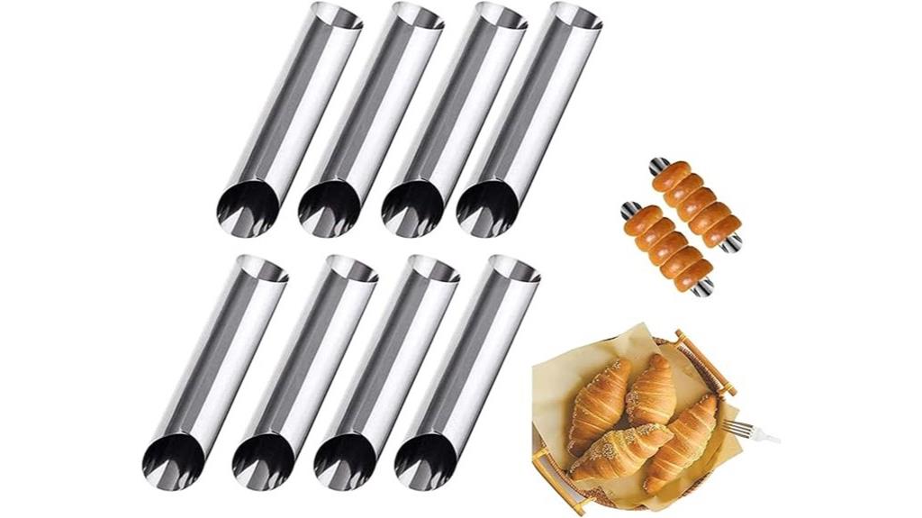 stainless steel cannoli tubes