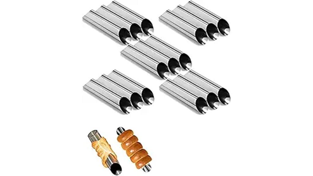 stainless steel cannoli tubes