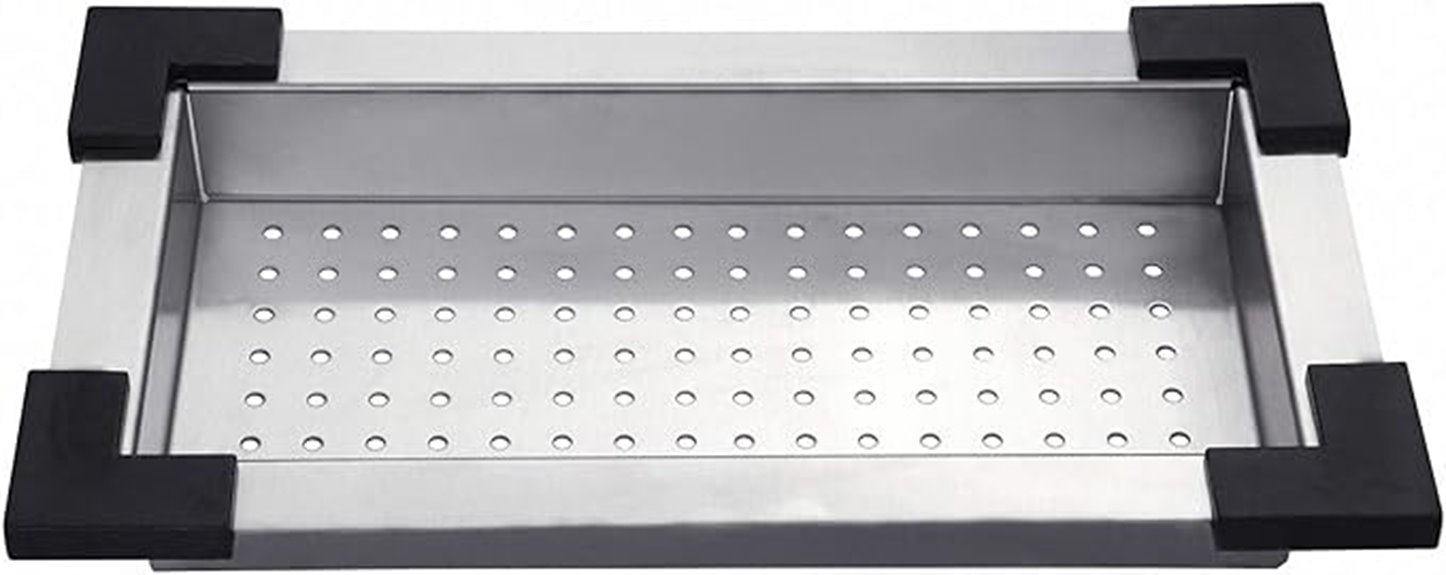 stainless steel colander dimensions