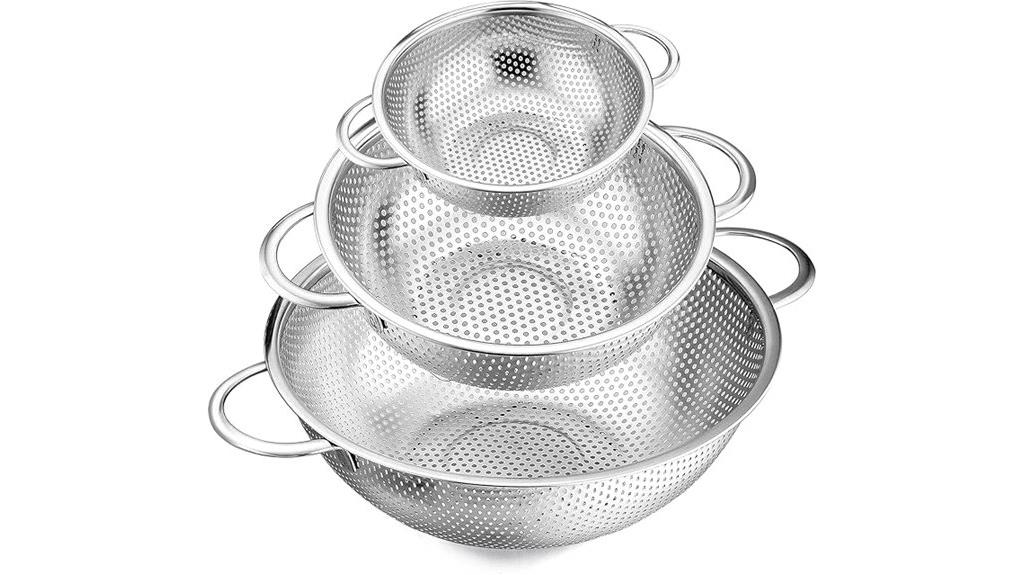 stainless steel colander set