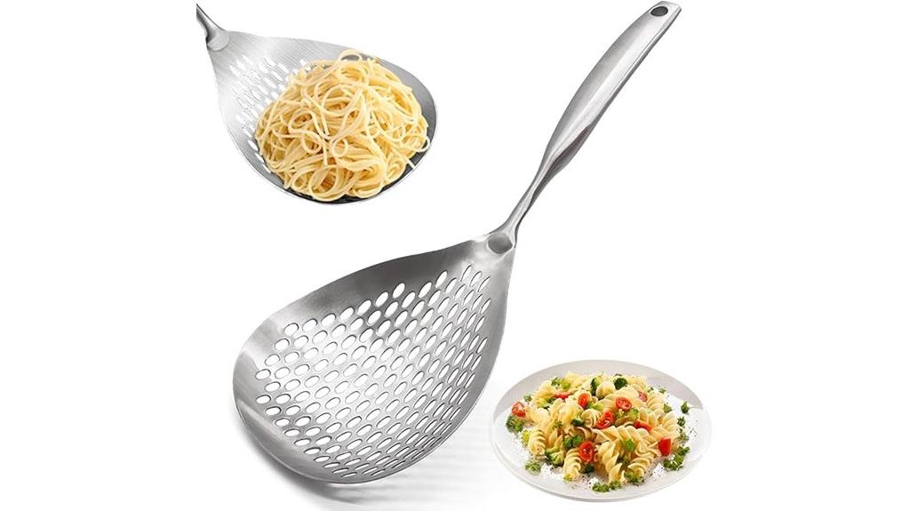 stainless steel cooking skimmer