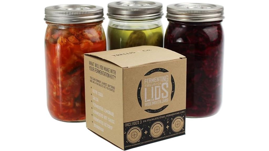 stainless steel fermentation lids