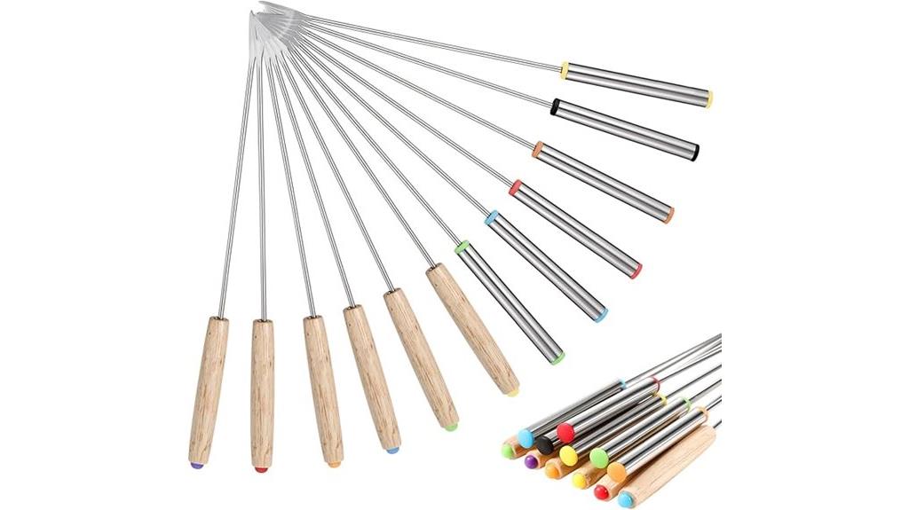 stainless steel fondue forks
