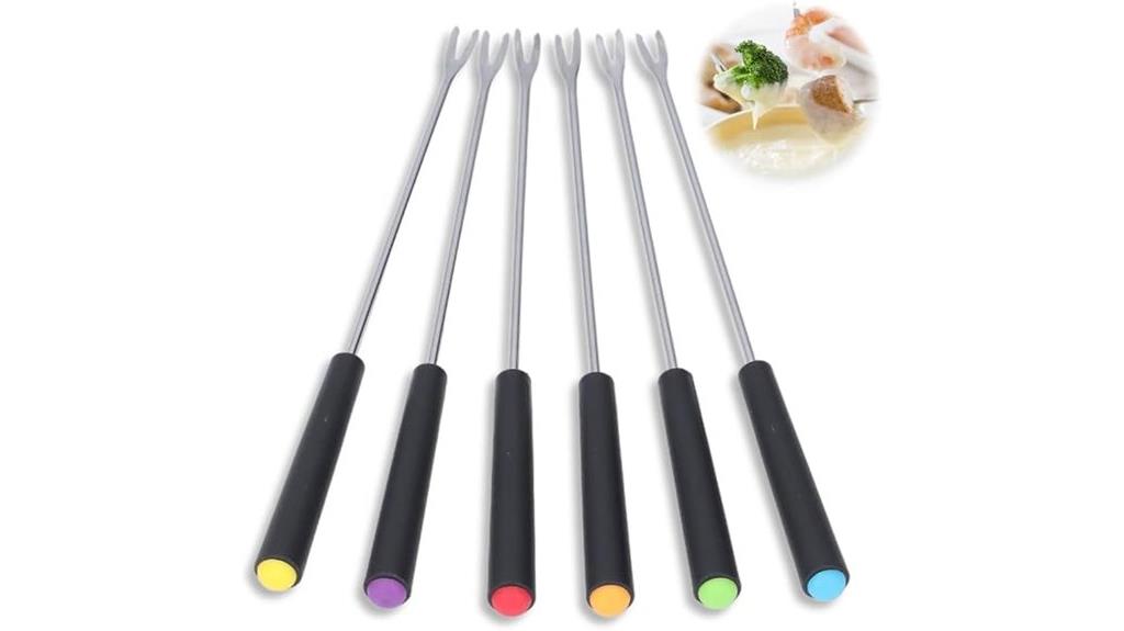 stainless steel fondue forks