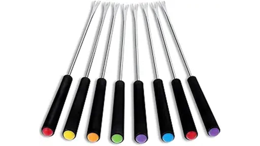 stainless steel fondue forks