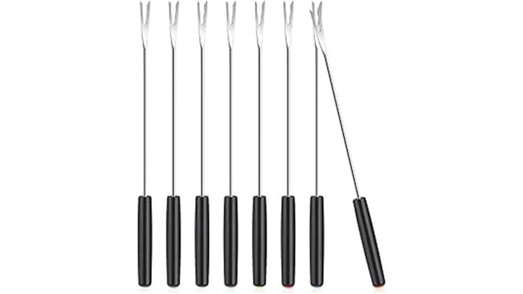 stainless steel fondue forks