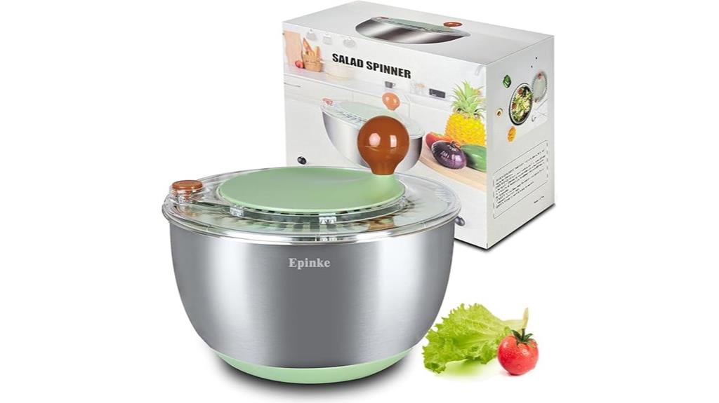 stainless steel salad spinner