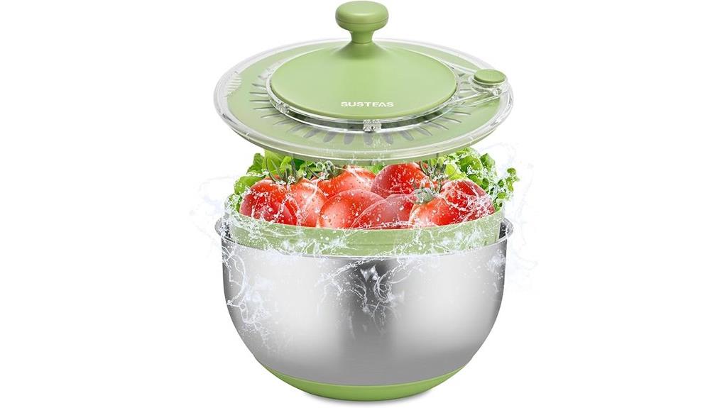 stainless steel salad spinner