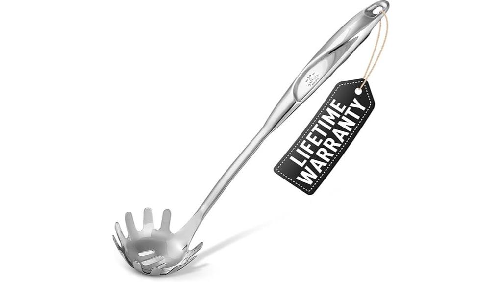 stainless steel spaghetti spoon