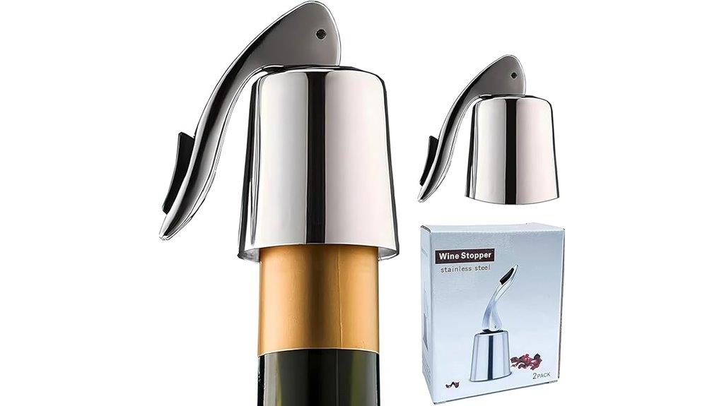 stainless steel wine stoppers