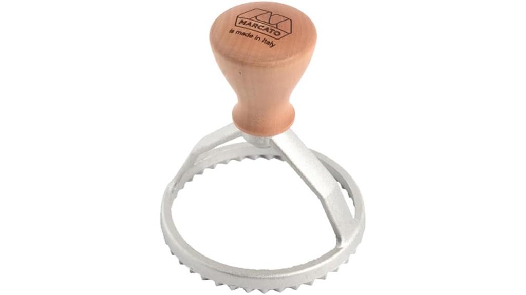 stamped round ravioli