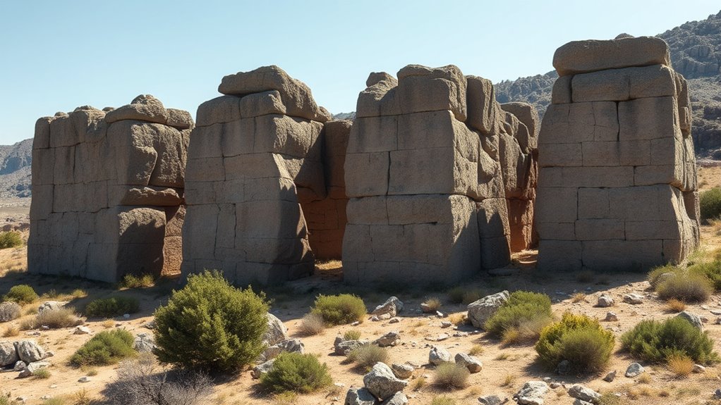stone towers with chambers