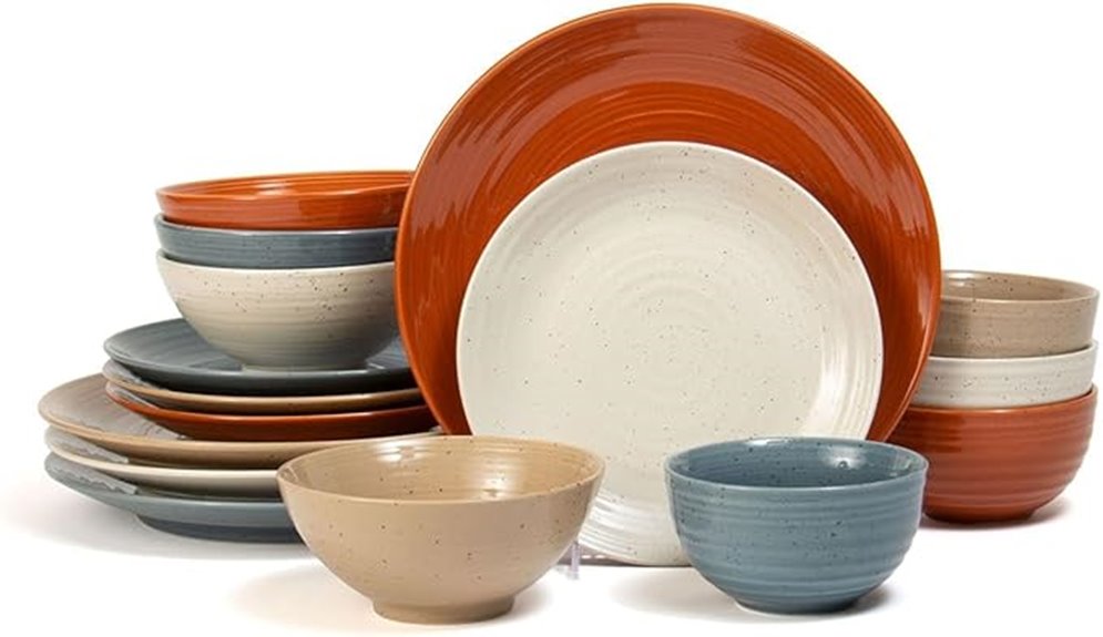 stoneware dinnerware set
