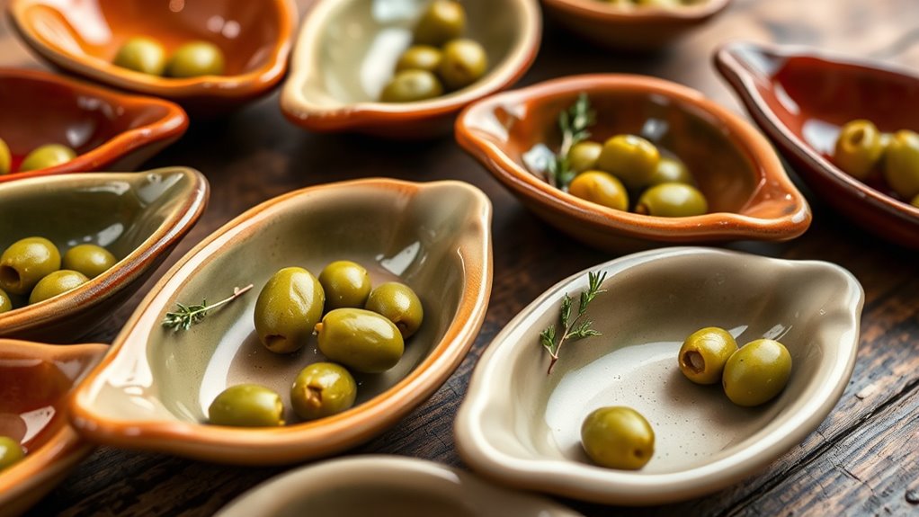 stylish ceramic olive dishes