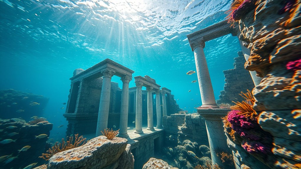 submerged roman coastal ruins
