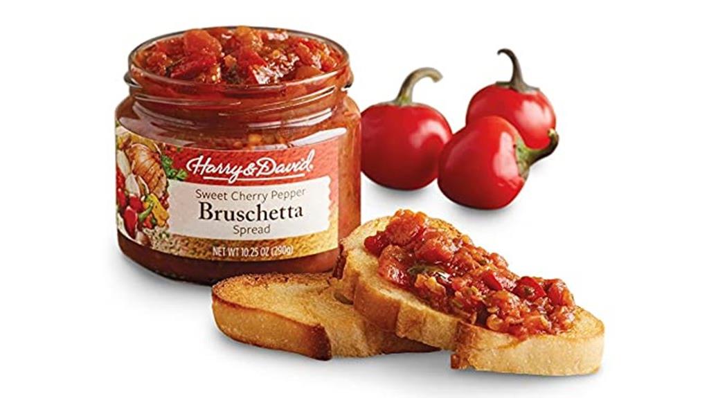sweet cherry pepper bruschetta
