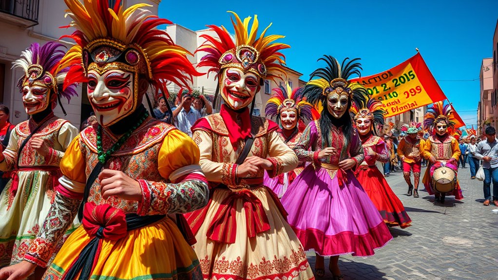 symbolic masks and costumes